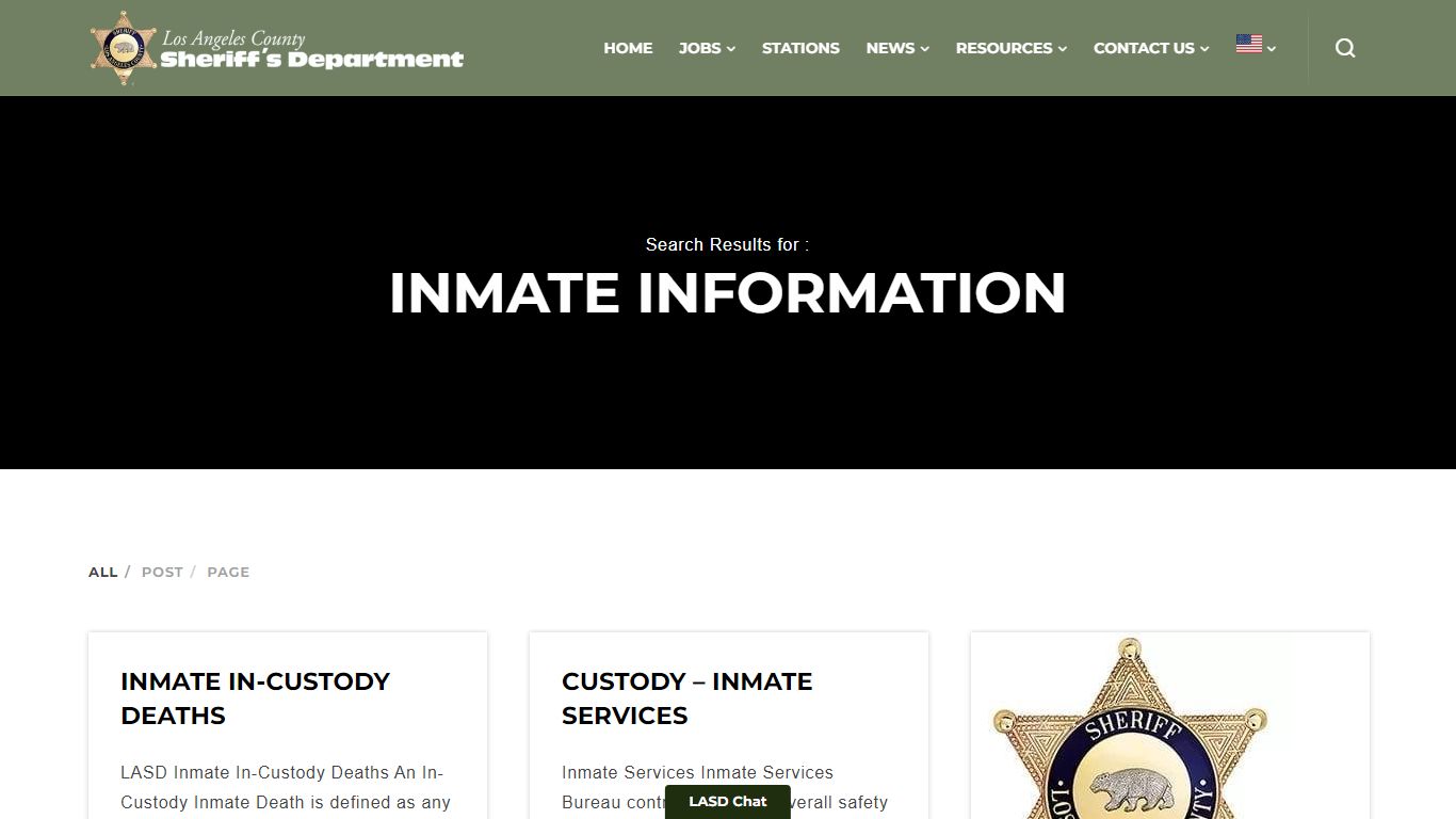 inmate information - Los Angeles County Sheriff's Department